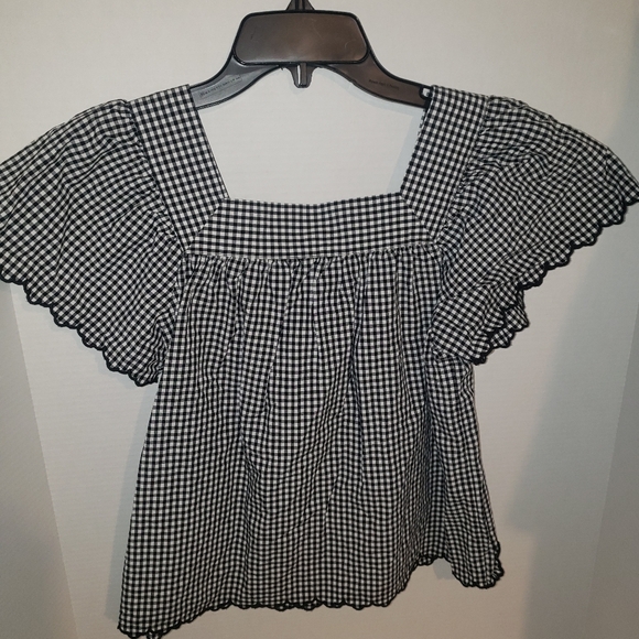Rails Checkered Square Neck XS Top - Picture 6 of 8